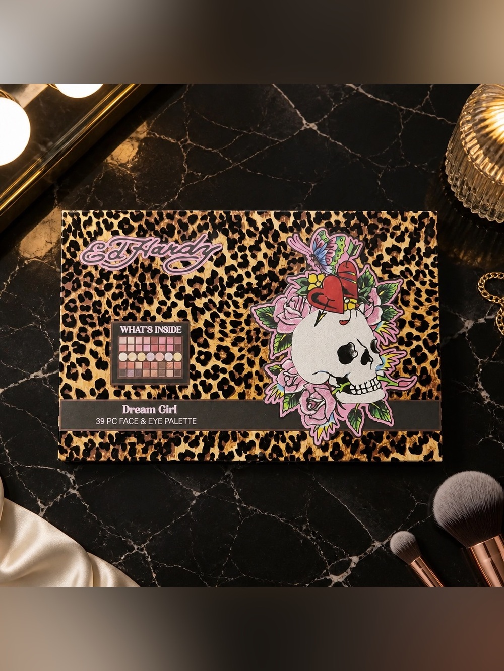 Ed Hardy Dream Girl 39-Piece Face & Eye Palette Leopard Print New